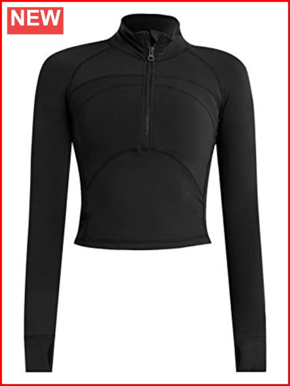 Women's Athletic Half Zip Crop Pullover Sweatshirt Workout Top Yoga Running